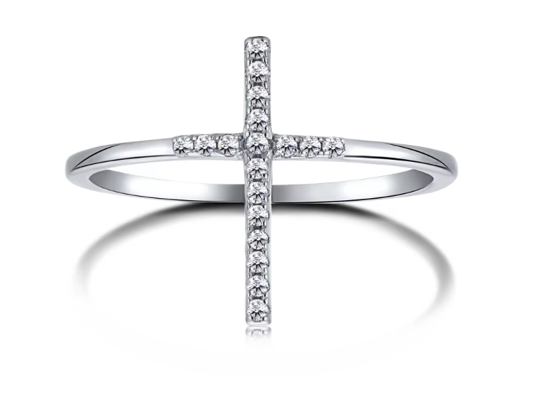 Cross Elegance Zircon Ring