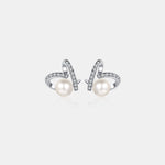 Pearl Moissanite 925 Sterling Silver Earrings