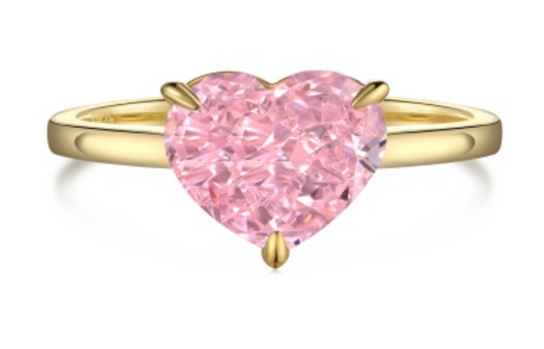 18K Heart Zircon Ring