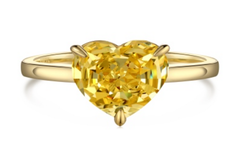 18K Heart Zircon Ring