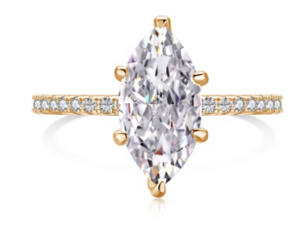 Golden Marquise Radiance Ring