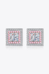 Moissanite Square Stud Earrings