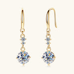 2 Carat Moissanite 925 Sterling Silver Earrings
