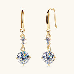 2 Carat Moissanite 925 Sterling Silver Earrings