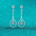 1 Carat Moissanite 925 Sterling Silver Drop Earrings