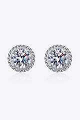 2 Carat Moissanite 925 Sterling Silver Stud Earrings