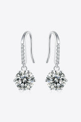 6-Prong Moissanite Drop Earrings