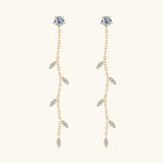 1.38 Carat Moissanite 925 Sterling Silver Leaf Earrings