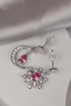 1 Carat Moissanite 925 Sterling Silver Moon & Star Earrings