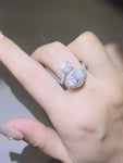 2 Carat Moissanite 925 Sterling Silver Bypass Ring