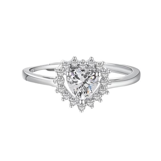 Radiant Heart Charm Ring