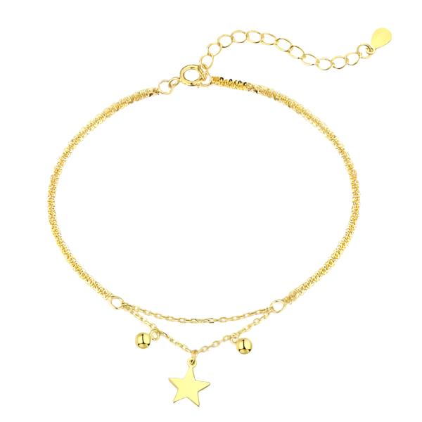 Golden Star Double Chain Bracelet