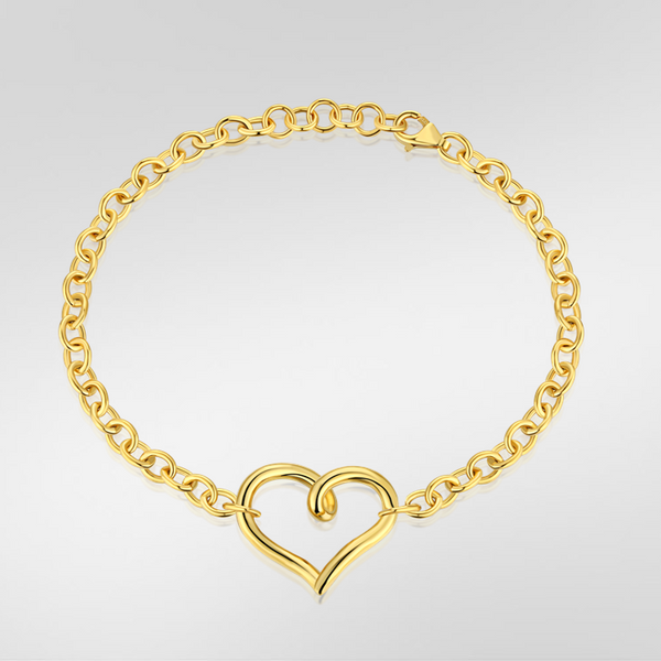 Heart Link Chain Bracelet