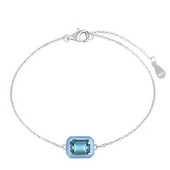 Rectangular Emerald Cut Solitaire Bracelet