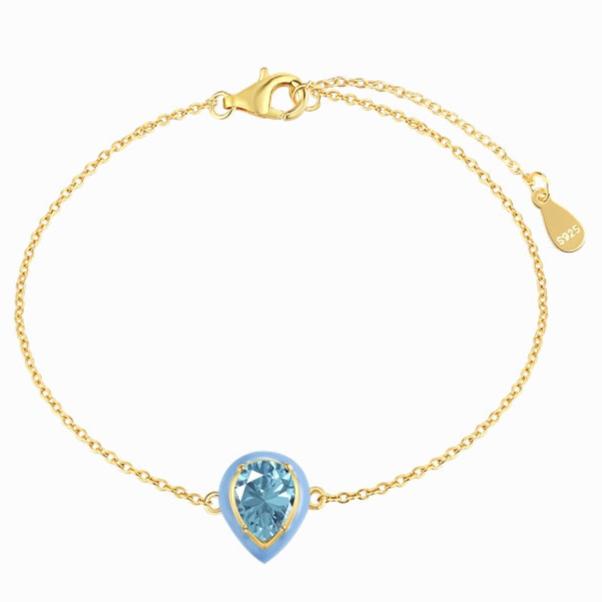 Aqua Teardrop Radiance Bracelet