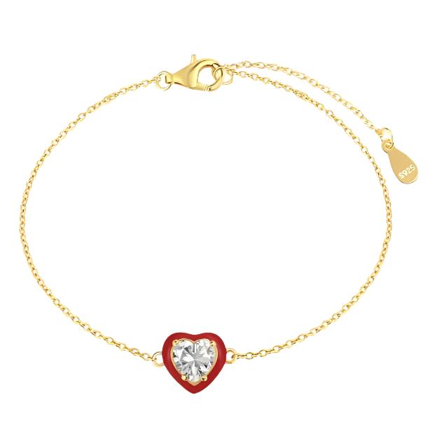 Golden Heart Charm Bracelet