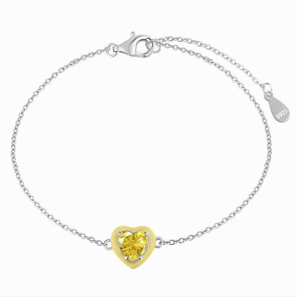 Golden Heart Charm Bracelet