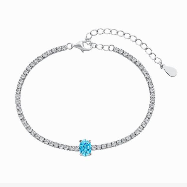 Oval Ice Cut Zircon Bracelet