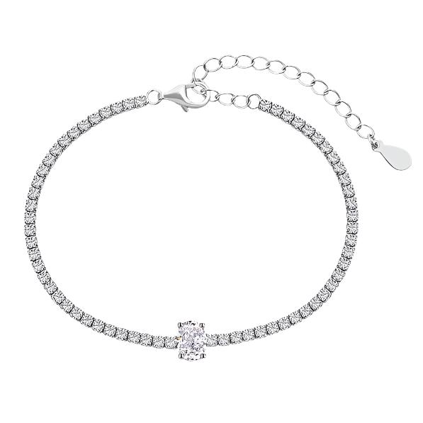 Oval Ice Cut Zircon Bracelet