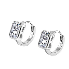 Radiant Rectangular Hoop Earrings