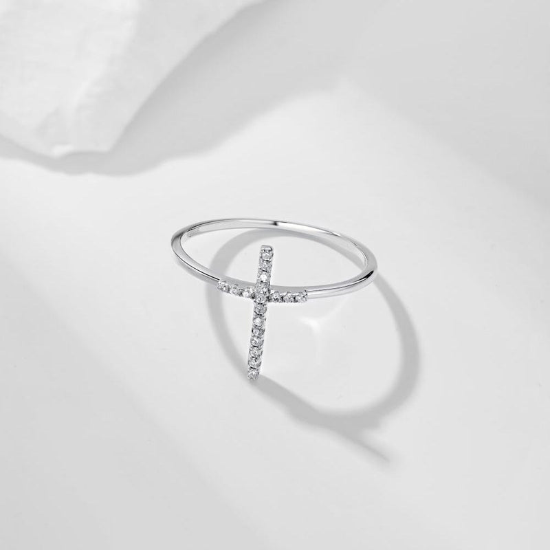 Cross Elegance Zircon Ring