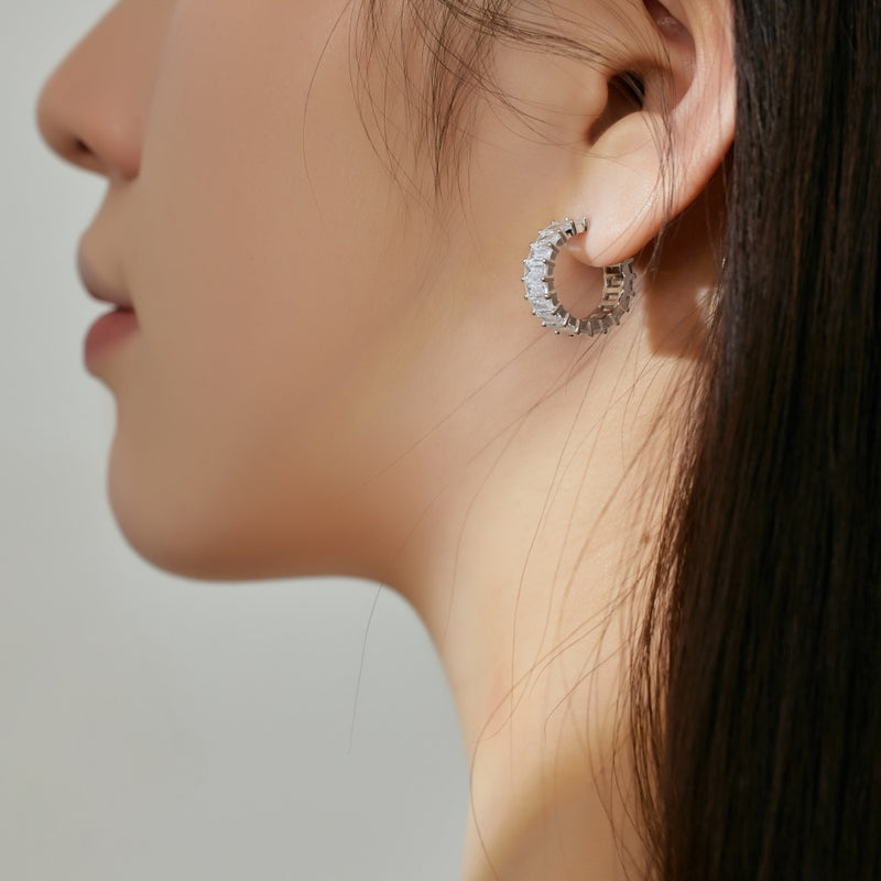 Timeless Baguette Hoop Earrings