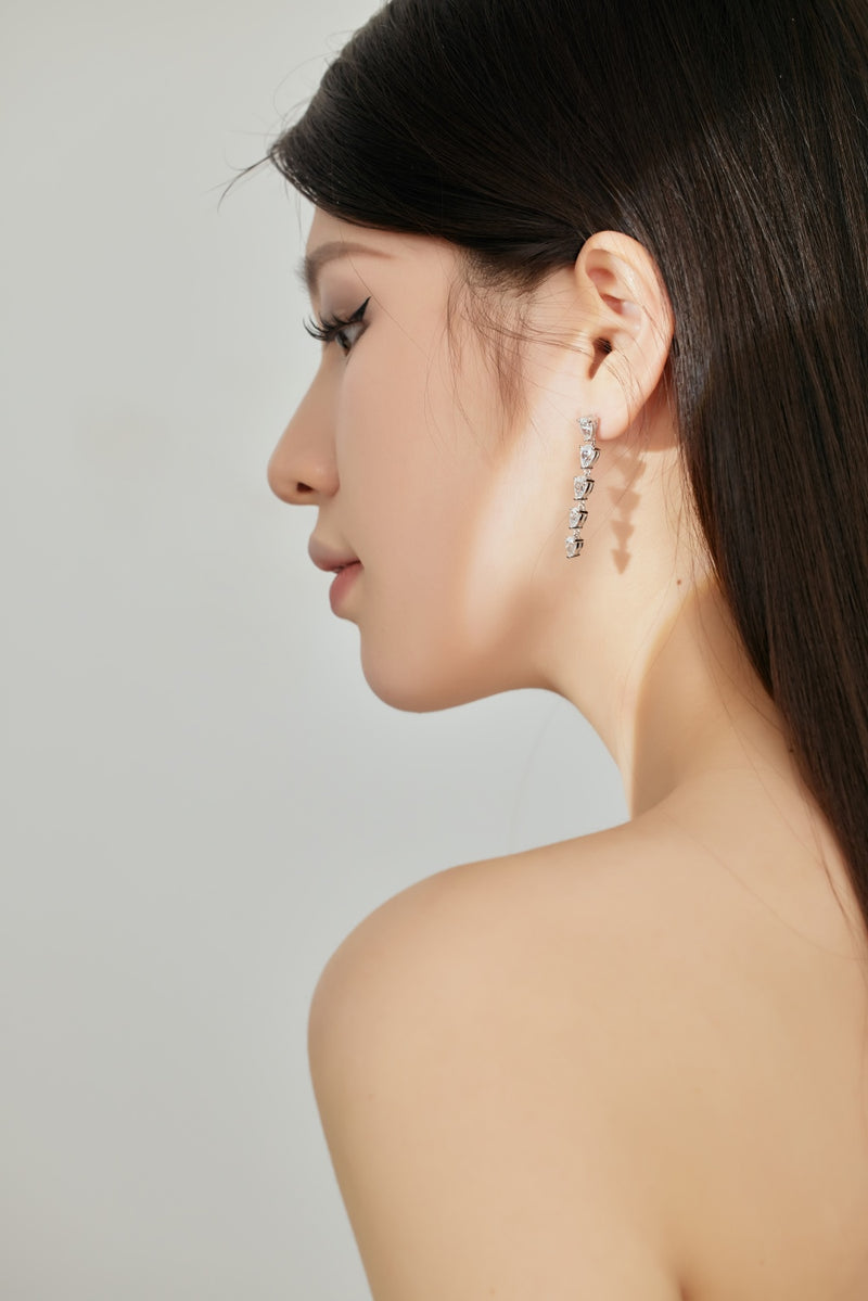 Pear Cascade Drop Earrings