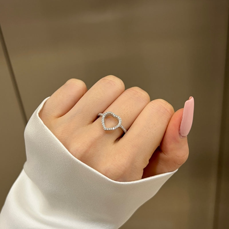 Radiant Heart Halo Ring