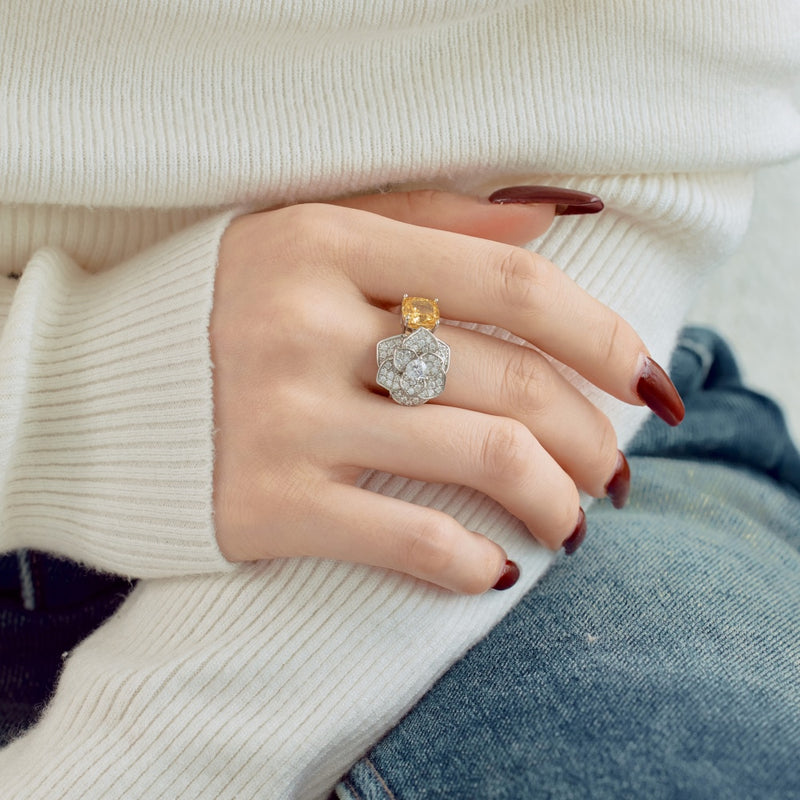 Yellow Radiance Floral Ring