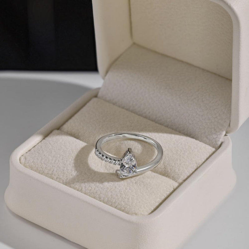 Radiant Pear Solitaire Ring