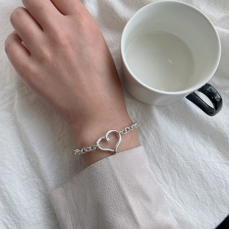 Heart Link Chain Bracelet