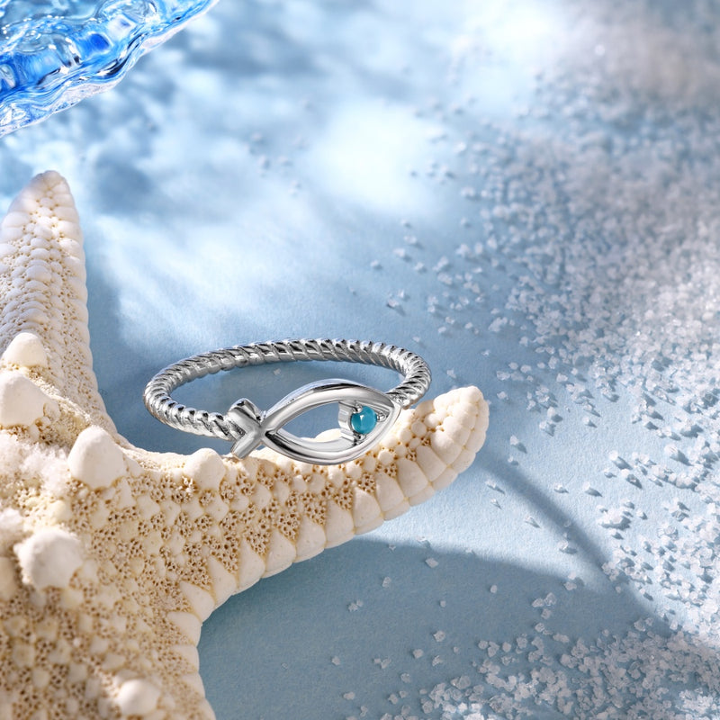 Ocean Whisper Turquoise Ring