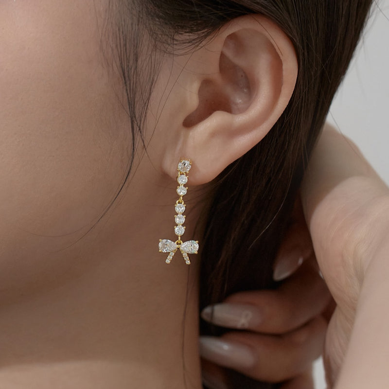 Bow Elegance Drop Earrings