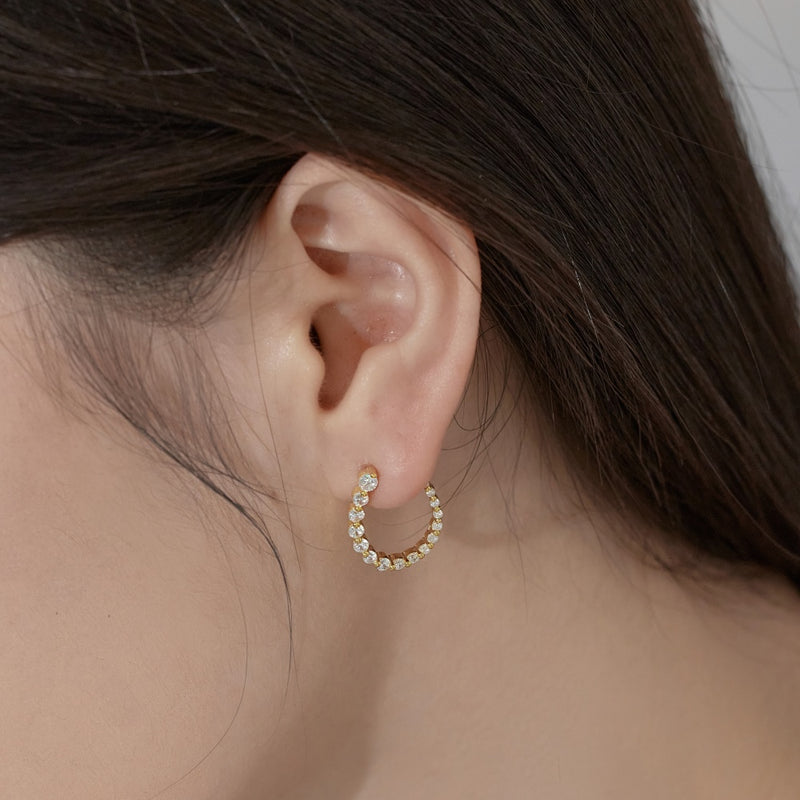 Radiant Teardrop Hoop Earrings