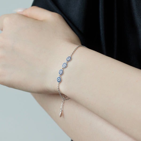 Blue Harmony Circle Bracelet