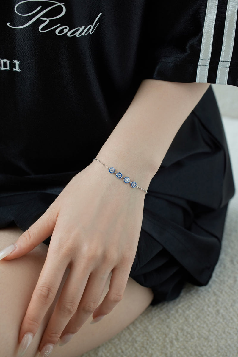 Blue Harmony Circle Bracelet