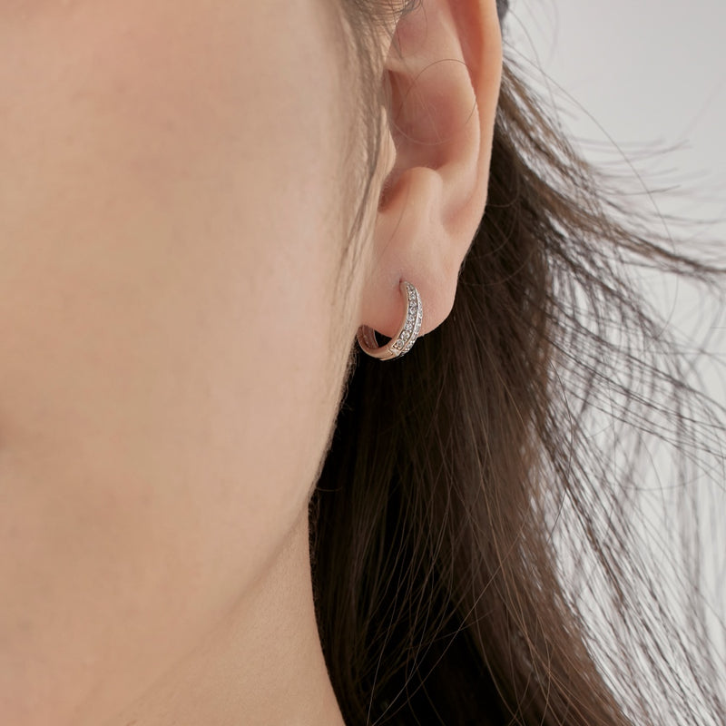 Golden Crescent Hoop Earrings