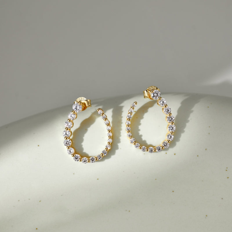 Radiant Teardrop Hoop Earrings