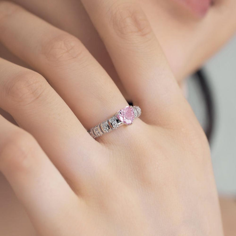 Pink Heart Radiance Ring