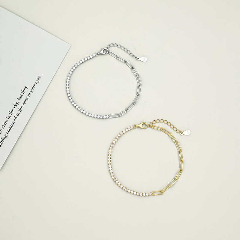 Dual Elegance Chain Bracelet