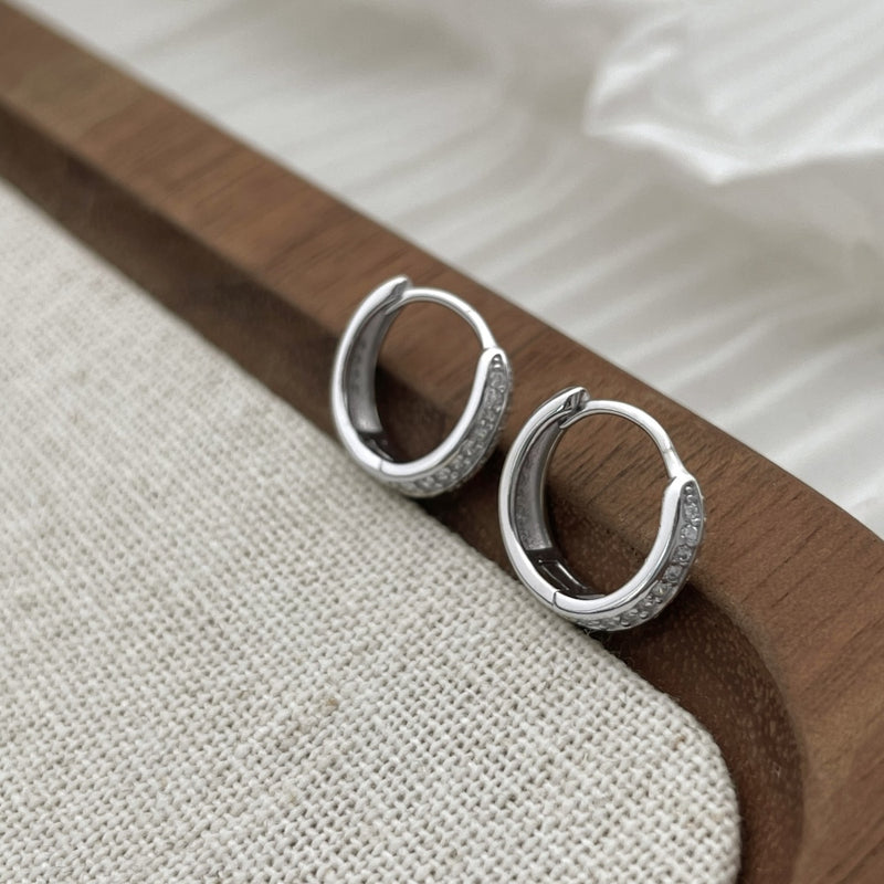 Golden Crescent Hoop Earrings