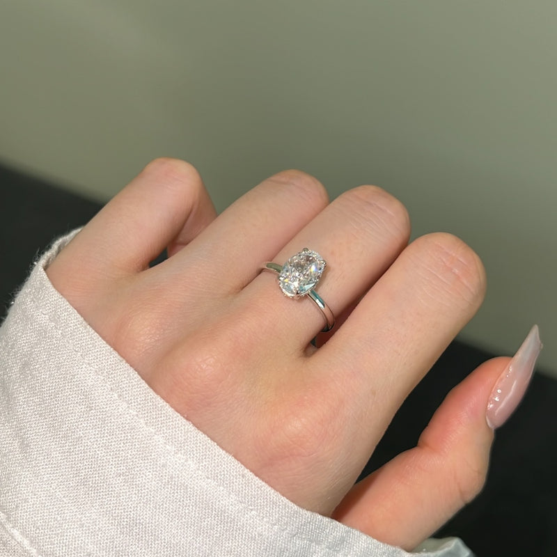 Solitaire Oval Shine Ring