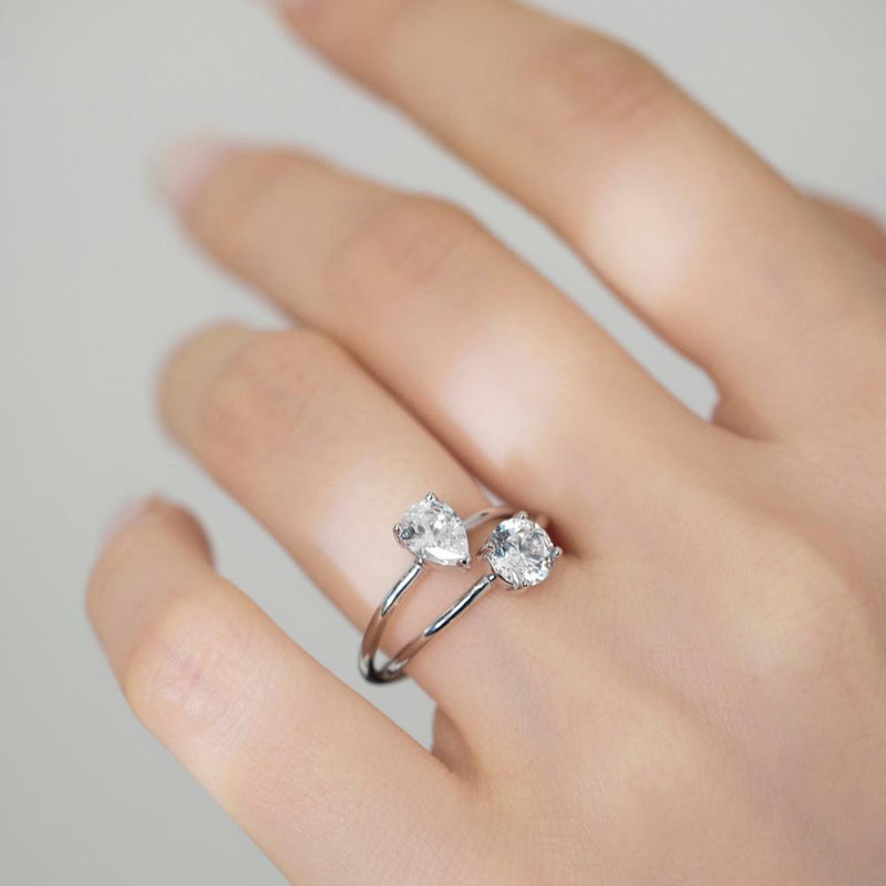 Duo Sparkle Harmony Ring