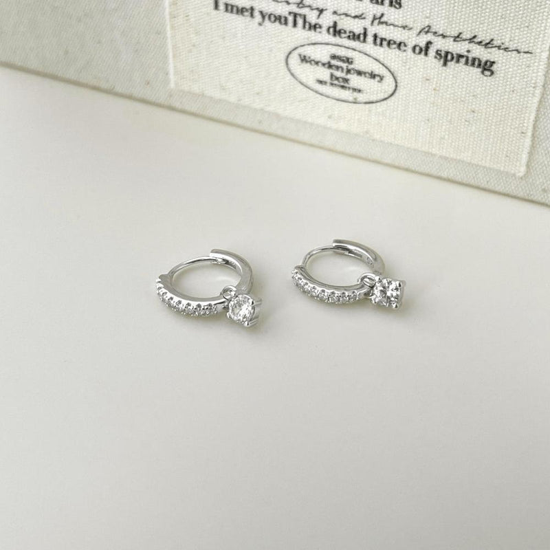 Radiant Halo Hoop Earrings