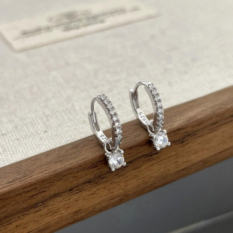 Radiant Halo Hoop Earrings