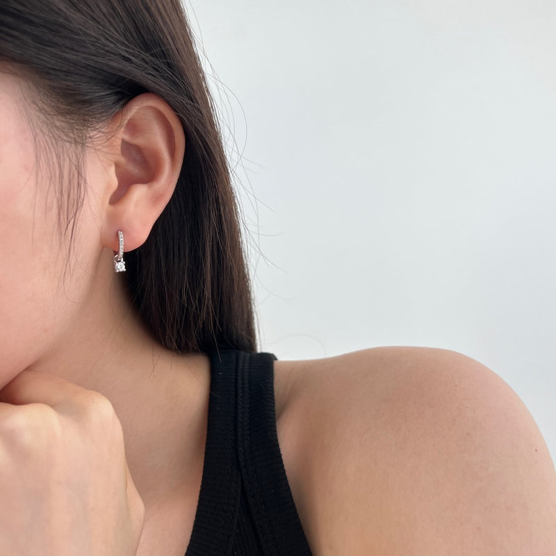 Radiant Halo Hoop Earrings