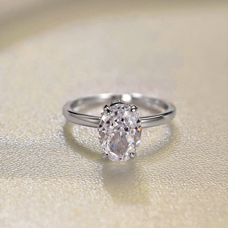 Solitaire Oval Shine Ring