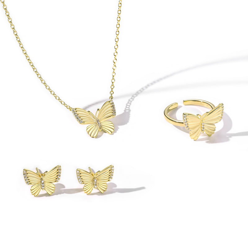 Butterfly Charm Jewelry Set