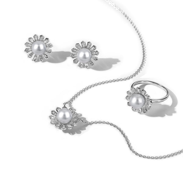 Daisy Pearl Jewelry Set