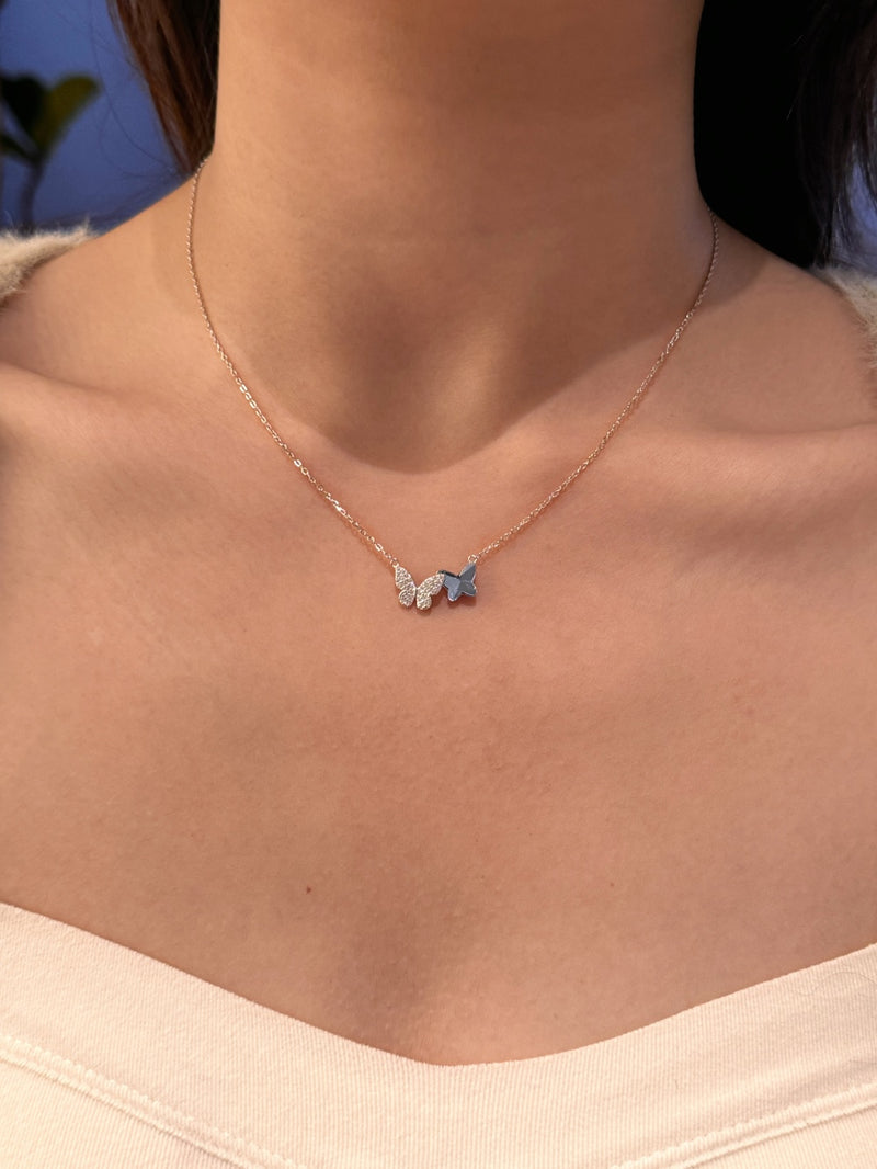 Ethereal Butterfly Duo Necklace